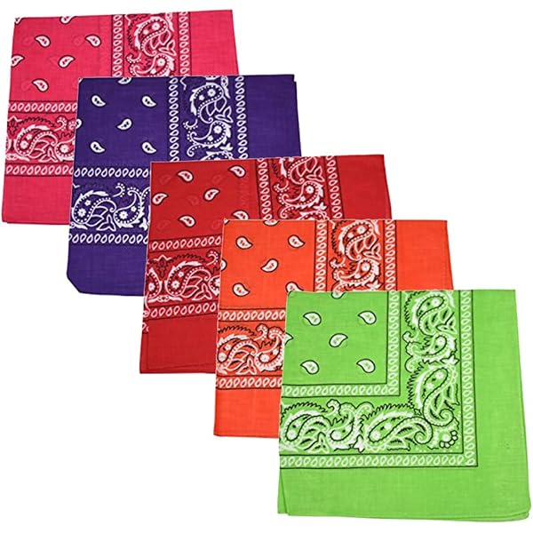Amazon.com: Retro Red Hearts Bandana - Single Piece 22x22